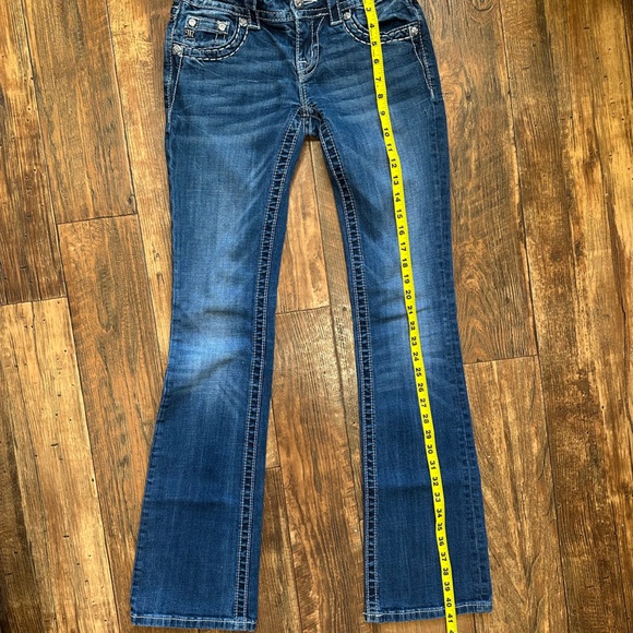 Miss Me Women's Dark Blue Boot Cut Jeans with Silver Embroidery - Picture 6 of 9